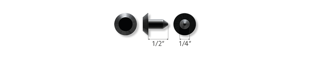 Remache de Golpe Sóñido de Cabeza Plana de 1/2 x 1/4